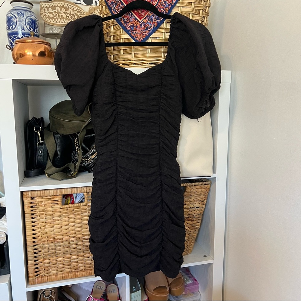 NSR Black puffy sleeve dress size XS